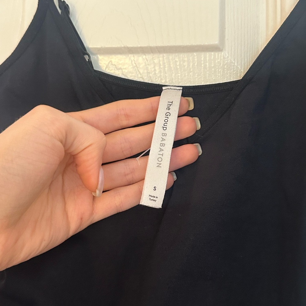Babaton Black Romper Spaghetti Straps - Picture 2 of 2